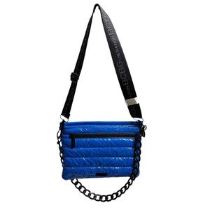 BCBGeneration Bright Blue Quilted Crossbody Bag with Chain Strap NWOT